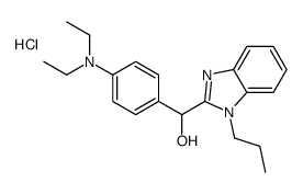 [4-(diethylamino)phenyl]-(1-propylbenzimidazol-2-yl)methanol,hydrochloride Structure