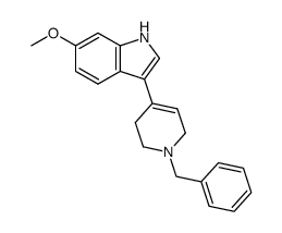 6-methoxy-3-(1-benzyl-1,2,3,6-tetrahydropyridin-4-yl)-1H-indole Structure