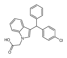 2-[3-[(4-chlorophenyl)-phenylmethyl]indol-1-yl]acetic acid结构式