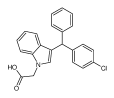 2-[3-[(4-chlorophenyl)-phenylmethyl]indol-1-yl]acetic acid Structure