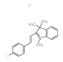 2-[(E)-2-(4-chlorophenyl)ethenyl]-1,3,3-trimethyl-indole结构式