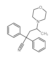 4-morpholin-4-yl-2,2-diphenyl-pentanenitrile结构式