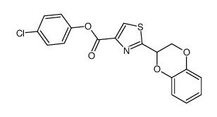 (4-chlorophenyl) 2-(2,3-dihydro-1,4-benzodioxin-3-yl)-1,3-thiazole-4-carboxylate结构式