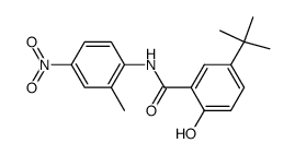 5-Tert-butyl-2'-methyl-4'-nitrosalicylanilide Structure