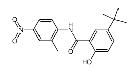 5-Tert-butyl-2'-methyl-4'-nitrosalicylanilide结构式