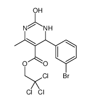 2,2,2-trichloroethyl 4-(3-bromophenyl)-6-methyl-2-oxo-3,4-dihydro-1H-pyrimidine-5-carboxylate结构式