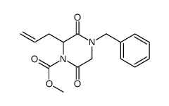 methyl 4-benzyl-3,6-dioxo-2-prop-2-enylpiperazine-1-carboxylate Structure