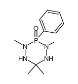 2,4,6,6-tetramethyl-3-phenyl-[1,2,4,5,3]tetrazaphosphinane 3-oxide结构式