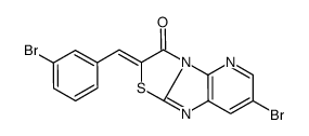 (7Z)-3-bromo-7-[(3-bromophenyl)methylidene]-[1,3]thiazolo[4,5]imidazo[1,2-b]pyridin-8-one结构式