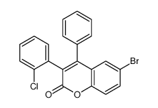 6-bromo-3-(2-chlorophenyl)-4-phenylchromen-2-one结构式