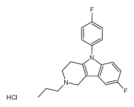 8-Fluoro-5-(4-fluoro-phenyl)-2-propyl-2,3,4,5-tetrahydro-1H-pyrido[4,3-b]indole; hydrochloride Structure