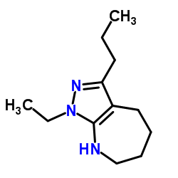 Pyrazolo[3,4-b]azepine, 1-ethyl-1,4,5,6,7,8-hexahydro-3-propyl- (9CI)结构式