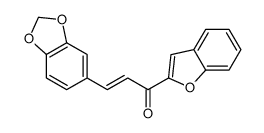 3-(1,3-benzodioxol-5-yl)-1-(1-benzofuran-2-yl)prop-2-en-1-one Structure