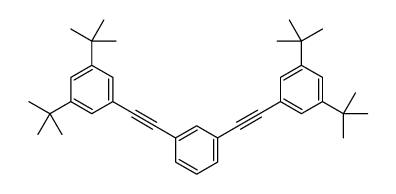 1,3-ditert-butyl-5-[2-[3-[2-(3,5-ditert-butylphenyl)ethynyl]phenyl]ethynyl]benzene Structure