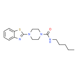 1-Piperazinecarboxamide,4-(2-benzothiazolyl)-N-pentyl-(9CI) Structure