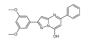 Pyrazolo[1,5-a]pyrimidin-7-ol, 2-(3,5-dimethoxyphenyl)-5-phenyl- (9CI) Structure