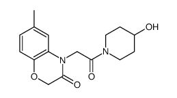 4-Piperidinol,1-[(2,3-dihydro-6-methyl-3-oxo-4H-1,4-benzoxazin-4-yl)acetyl]-(9CI) Structure