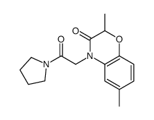 Pyrrolidine, 1-[(2,3-dihydro-2,6-dimethyl-3-oxo-4H-1,4-benzoxazin-4-yl)acetyl]- (9CI) structure