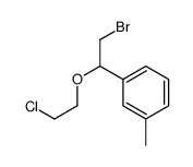 1-[2-bromo-1-(2-chloroethoxy)ethyl]-3-methylbenzene结构式