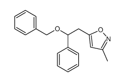 3-methyl-5-(2-phenyl-2-phenylmethoxyethyl)-1,2-oxazole结构式