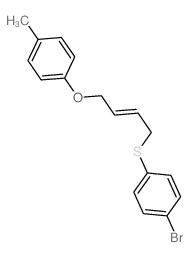 1-bromo-4-[4-(4-methylphenoxy)but-2-enylsulfanyl]benzene结构式
