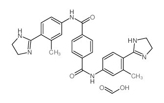 m-Terephthalotoluidide, 4,4-di-2-imidazolin-2-yl-, diformate结构式