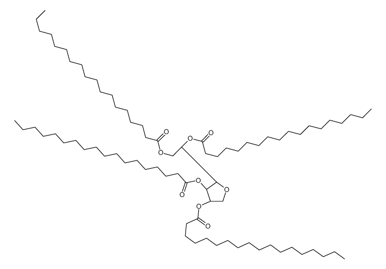 [(2R)-2-[(3R,4S)-3,4-di(octadecanoyloxy)oxolan-2-yl]-2-octadecanoyloxyethyl] octadecanoate Structure