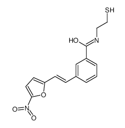 3-[2-(5-nitrofuran-2-yl)ethenyl]-N-(2-sulfanylethyl)benzamide Structure