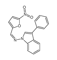 1-(5-nitrofuran-2-yl)-N-(3-phenylindol-1-yl)methanimine结构式