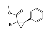 methyl (1RS,2SR)-1-bromo-2-phenylcyclopropane-1-carboxylate结构式