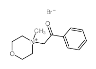 2-(4-methyl-1-oxa-4-azoniacyclohex-4-yl)-1-phenyl-ethanone structure