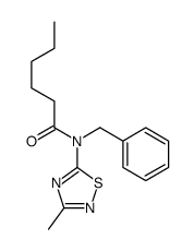 N-benzyl-N-(3-methyl-1,2,4-thiadiazol-5-yl)hexanamide结构式