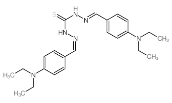 Carbonothioicdihydrazide, bis[[4-(diethylamino)phenyl]methylene]- (9CI) structure