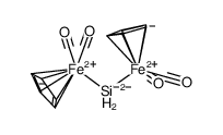 [(η5-cyclopentadienyl)Fe(CO)2]2SiH2 Structure