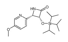 (3R,4S)-4-(5-methoxy-2-pyridyl)-3-triisopropylsilyloxy-2-azetidinone Structure