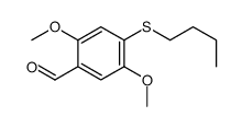 4-butylsulfanyl-2,5-dimethoxybenzaldehyde结构式