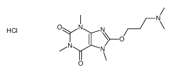 8-[3-(dimethylamino)propoxy]-1,3,7-trimethylpurine-2,6-dione,hydrochloride结构式