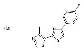 5-(4-(4-fluorophenyl)thiazol-2-yl)-4-methyl-1,2,3-thiadiazole hydrobromide结构式