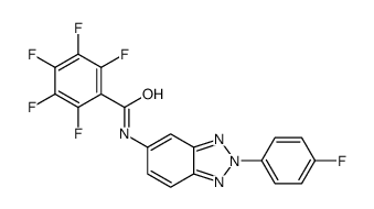 2,3,4,5,6-pentafluoro-N-[2-(4-fluorophenyl)benzotriazol-5-yl]benzamide Structure