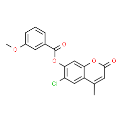 (6-chloro-4-methyl-2-oxochromen-7-yl) 3-methoxybenzoate Structure