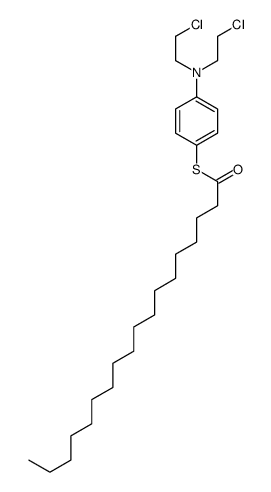 S-[4-[bis(2-chloroethyl)amino]phenyl] octadecanethioate结构式