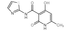 3-Pyridinecarboxamide,1,2-dihydro-4-hydroxy-6-methyl-2-oxo-N-2-thiazolyl-结构式