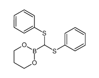 2-(bis-phenylsulfanyl-methyl)-[1,3,2]dioxaborinane结构式