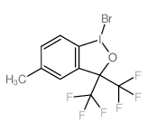 9-bromo-4-methyl-7,7-bis(trifluoromethyl)-9$l^{3}-ioda-8-oxabicyclo[4.3.0]nona-2,4,10-triene Structure