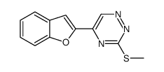 5-(Benzofuran-2-yl)-3-methylthio-1,2,4-triazine结构式