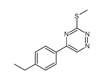 5-(p-Ethylphenyl)-3-methylthio-1,2,4-triazine结构式