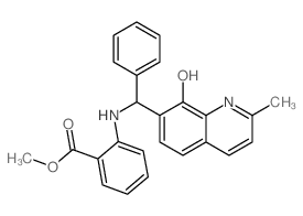 Benzoic acid,2-[[(8-hydroxy-2-methyl-7-quinolinyl)phenylmethyl]amino]-, methyl ester结构式