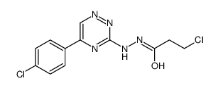 3-chloro-N'-[5-(4-chlorophenyl)-1,2,4-triazin-3-yl]propanehydrazide结构式