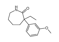 3-Ethylhexahydro-3-(3-methoxyphenyl)-2H-azepin-2-one Structure