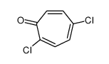 2,5-dichlorocyclohepta-2,4,6-trien-1-one结构式